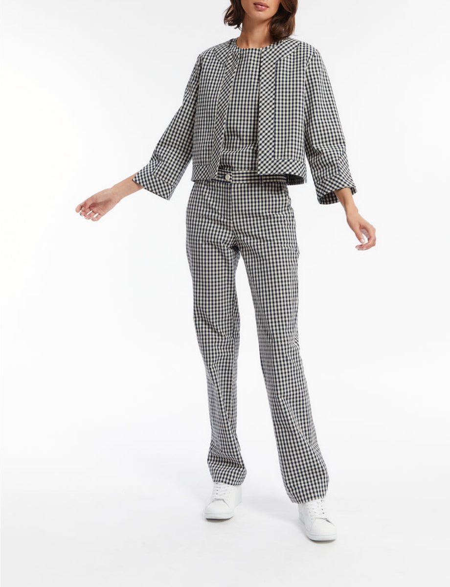 2qty RELIQUAT 90€ 100%  / Blazer évasé Charlus - Blue Ecru