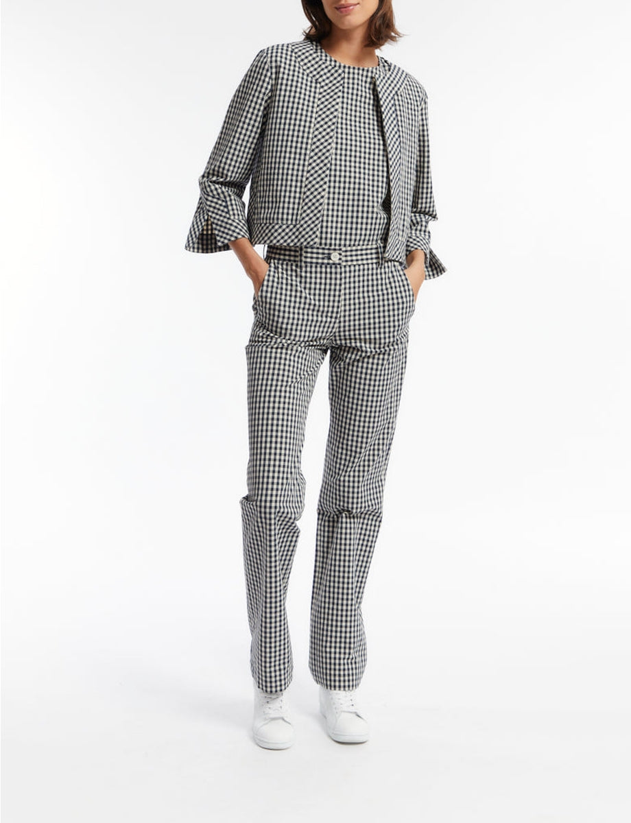 2qty RELIQUAT 90€ 100%  / Blazer évasé Charlus - Blue Ecru