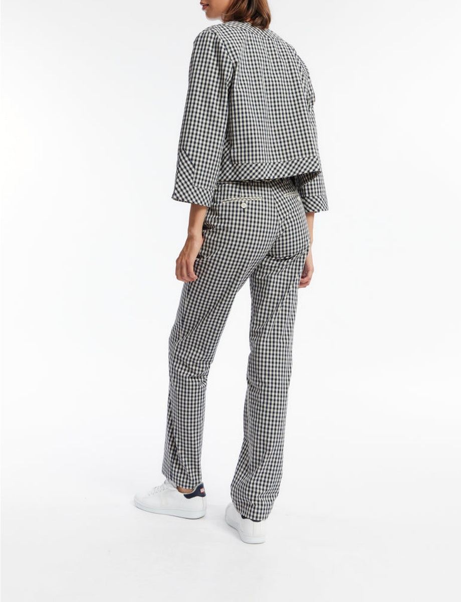 2qty RELIQUAT 90€ 100%  / Blazer évasé Charlus - Blue Ecru