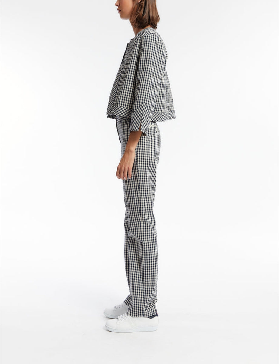 2qty RELIQUAT 90€ 100%  / Blazer évasé Charlus - Blue Ecru