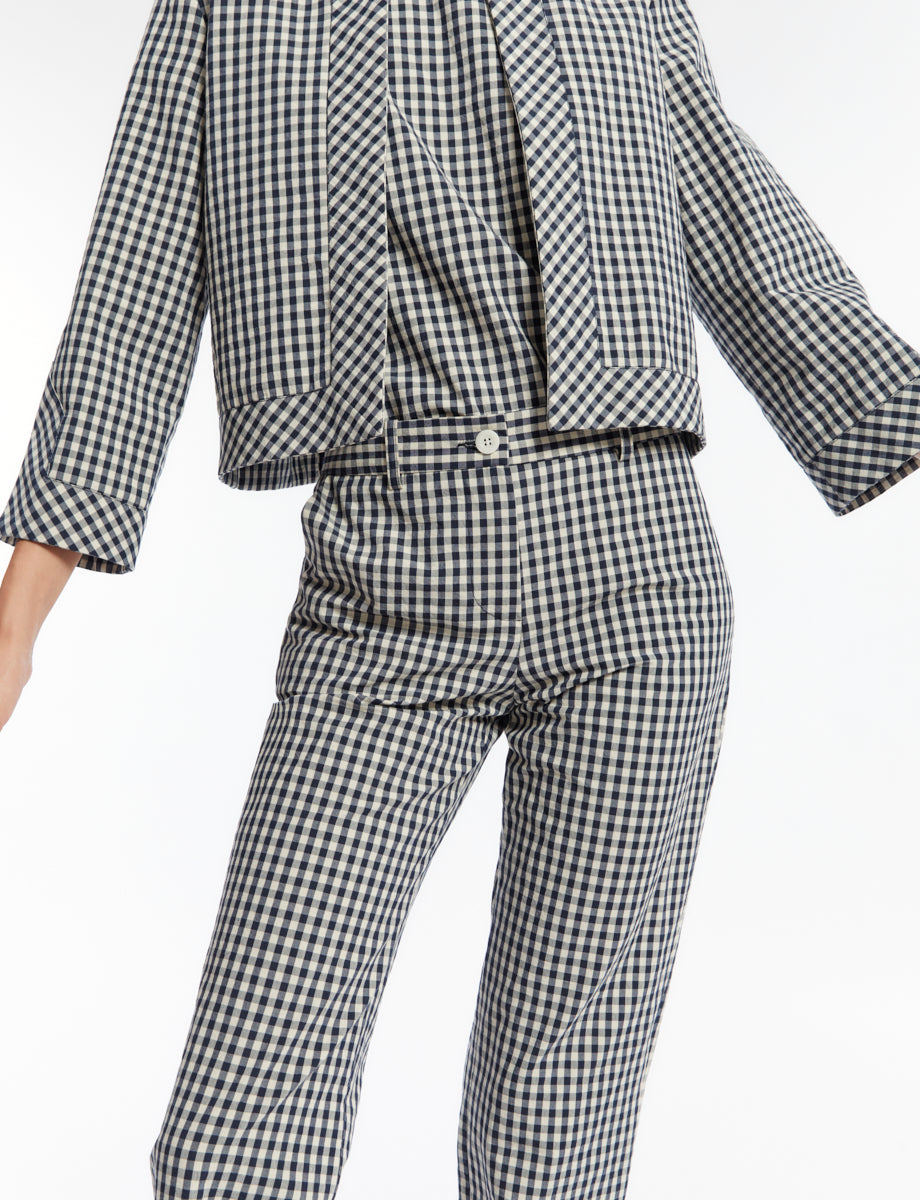 2qty RELIQUAT 90€ 100%  / Blazer évasé Charlus - Blue Ecru