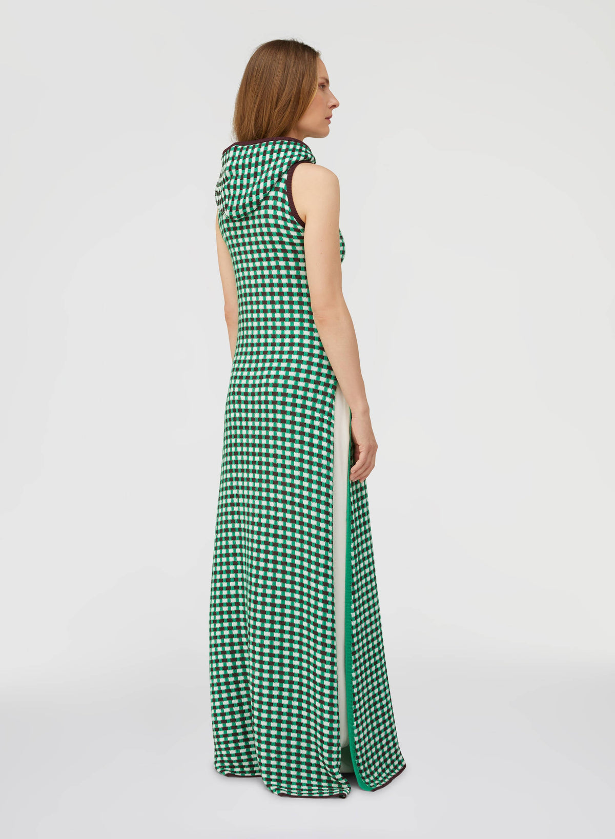 GREEN HOODED TUNIC DRESS