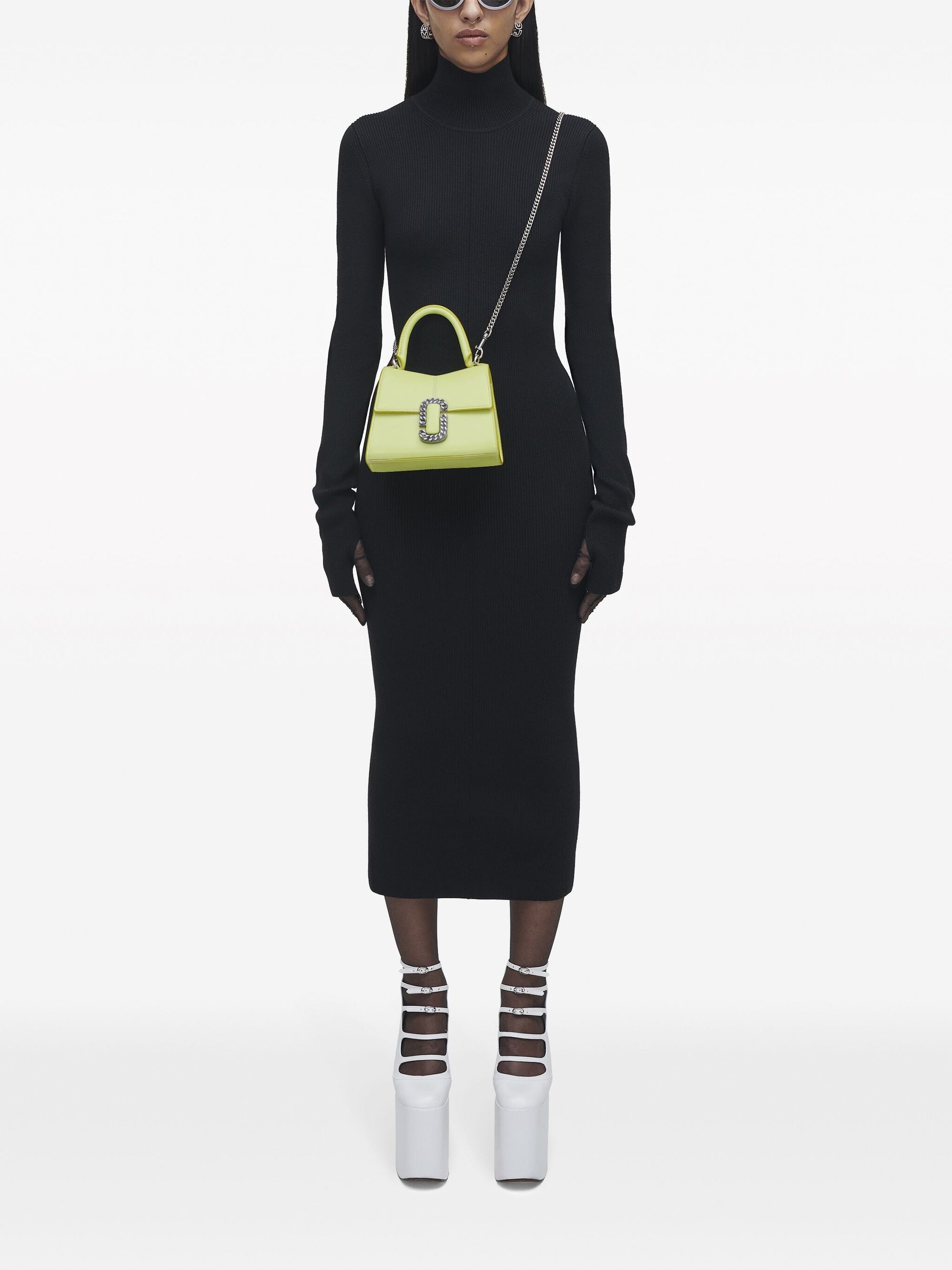 PETIT   Petit sac The Mini Top Handle en cuir - Limoncello