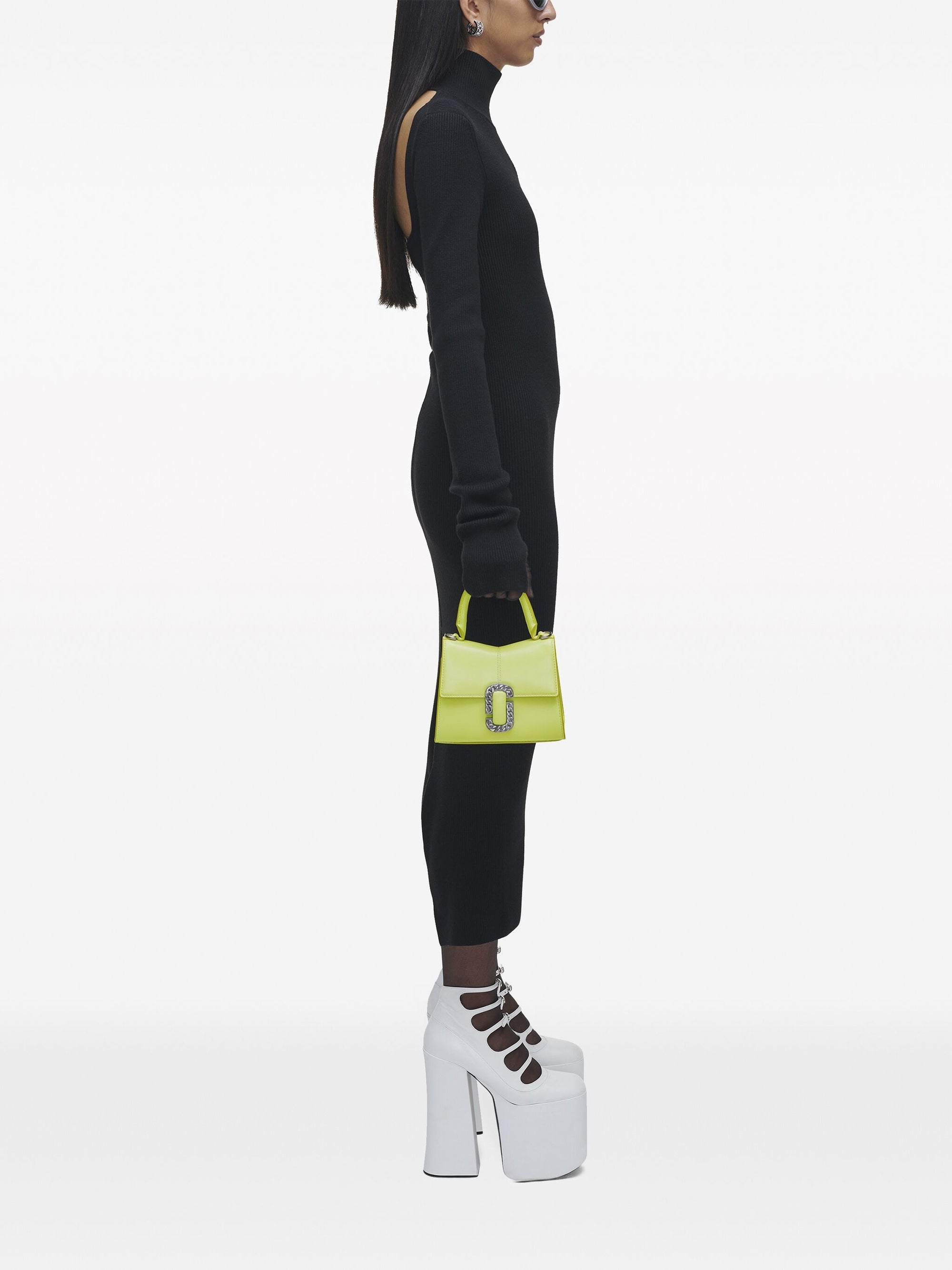 PETIT   Petit sac The Mini Top Handle en cuir - Limoncello