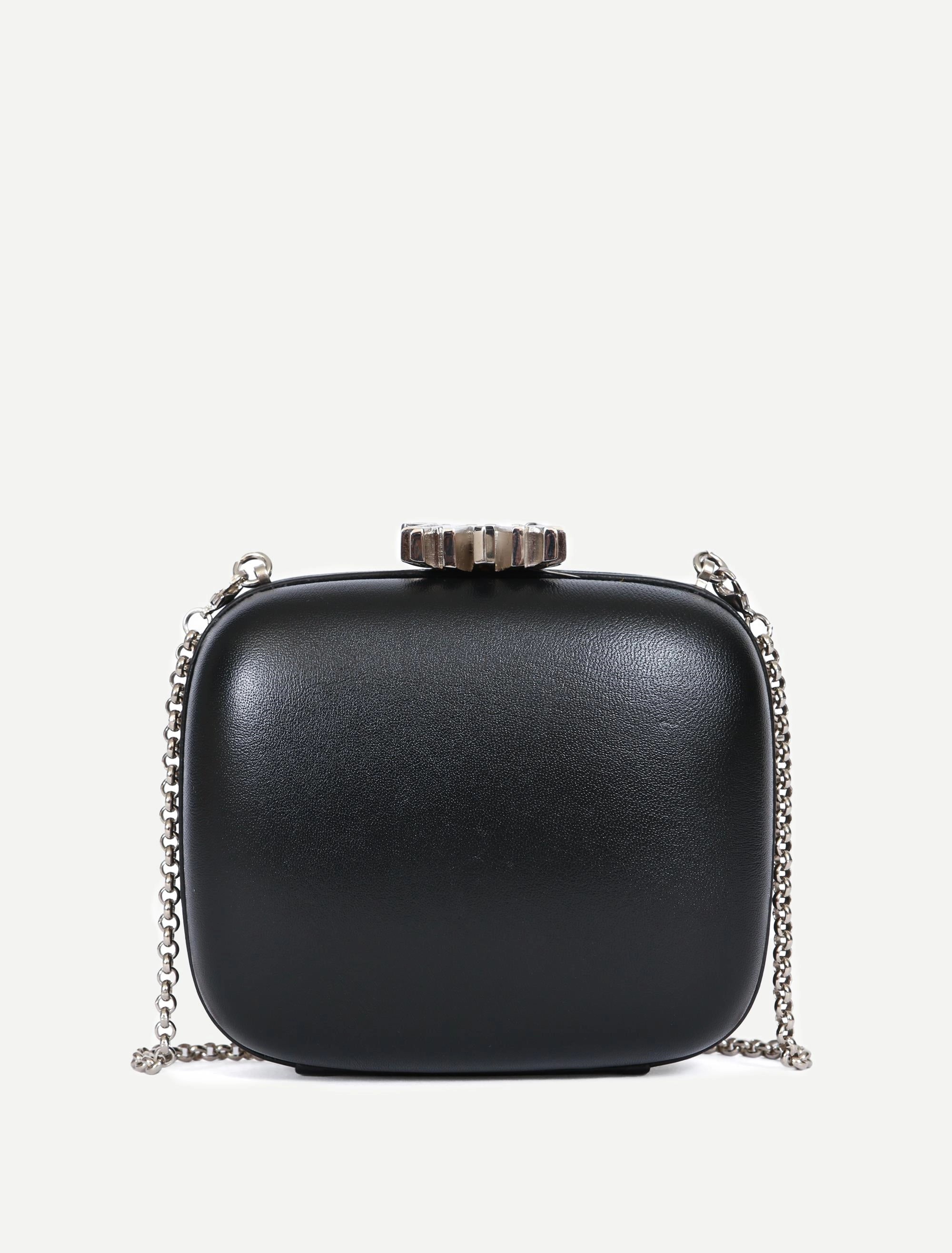 Minaudière à perles en cuir - Raven