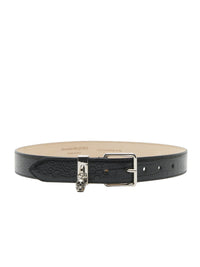 Ceinture embossée en cuir - Black