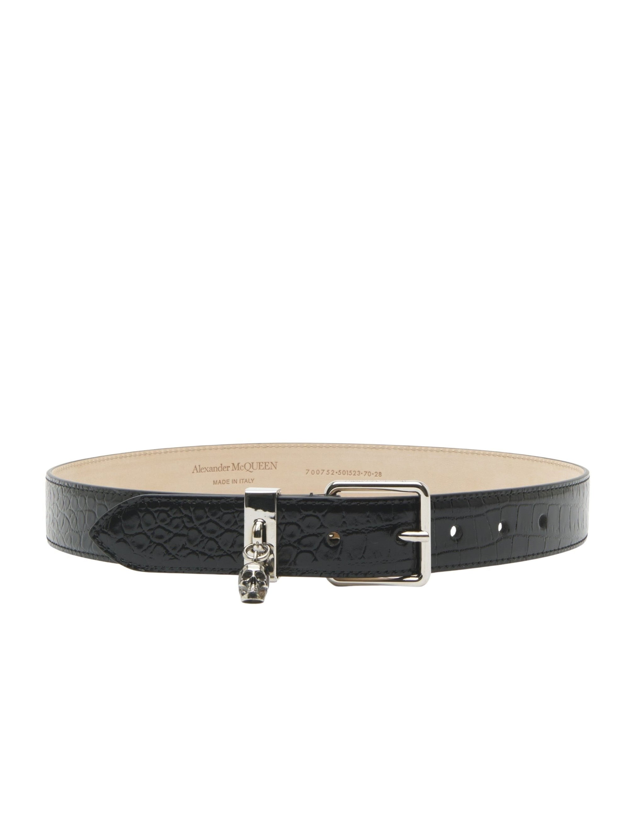 Ceinture embossée en cuir - Black