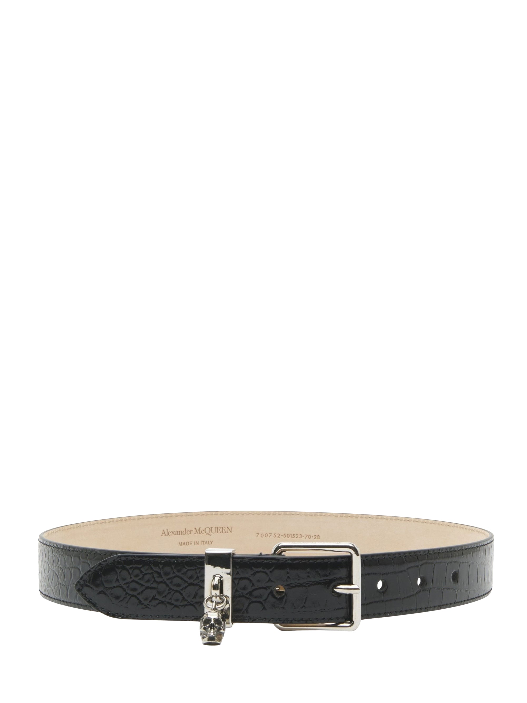 Ceinture embossée en cuir - Black