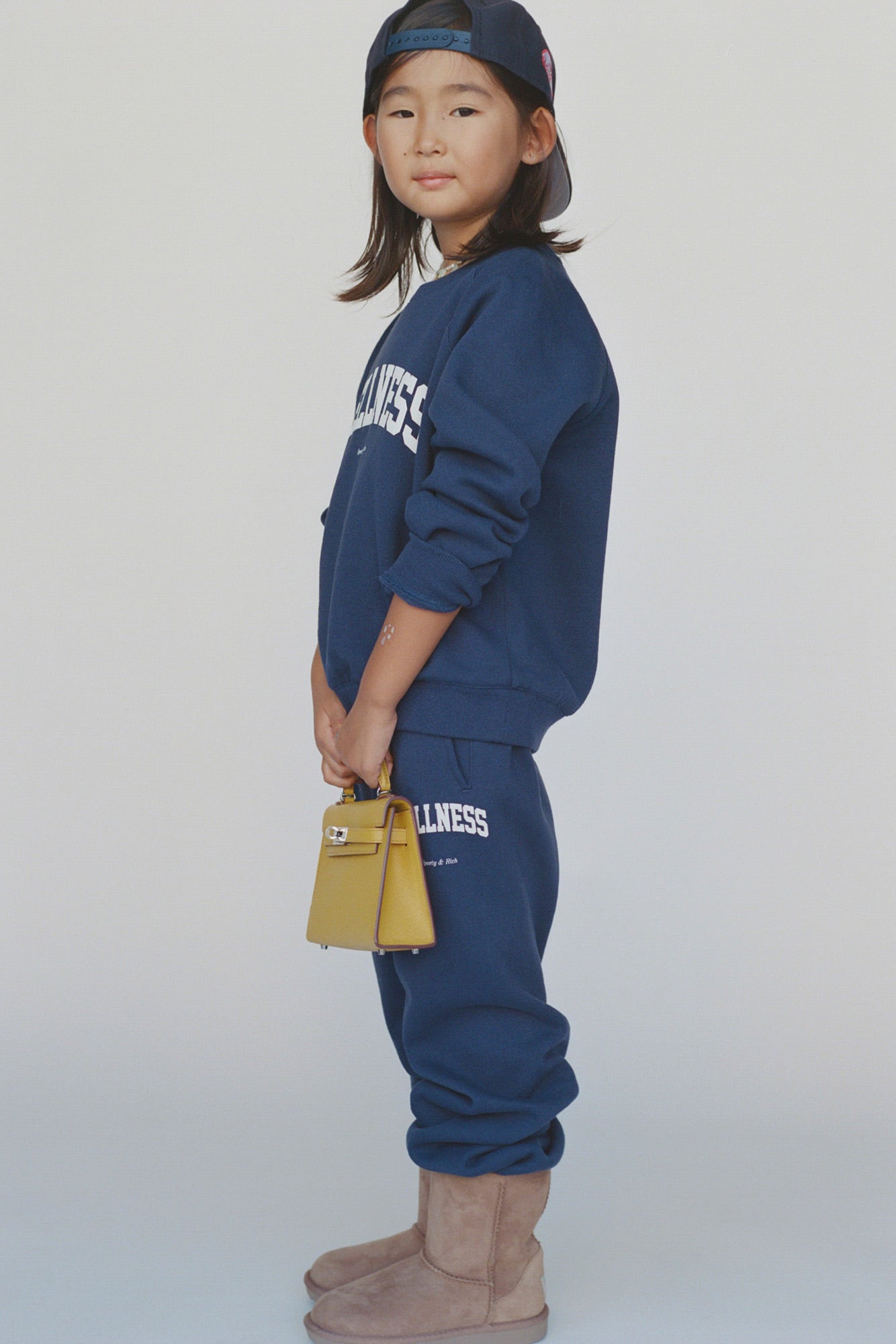 Pantalon de survêtement Wellness Ivy pour enfant - Bleu marine/Blanc