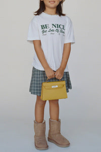 T-shirt oversize Be Nice - Vert Forêt & Blanc