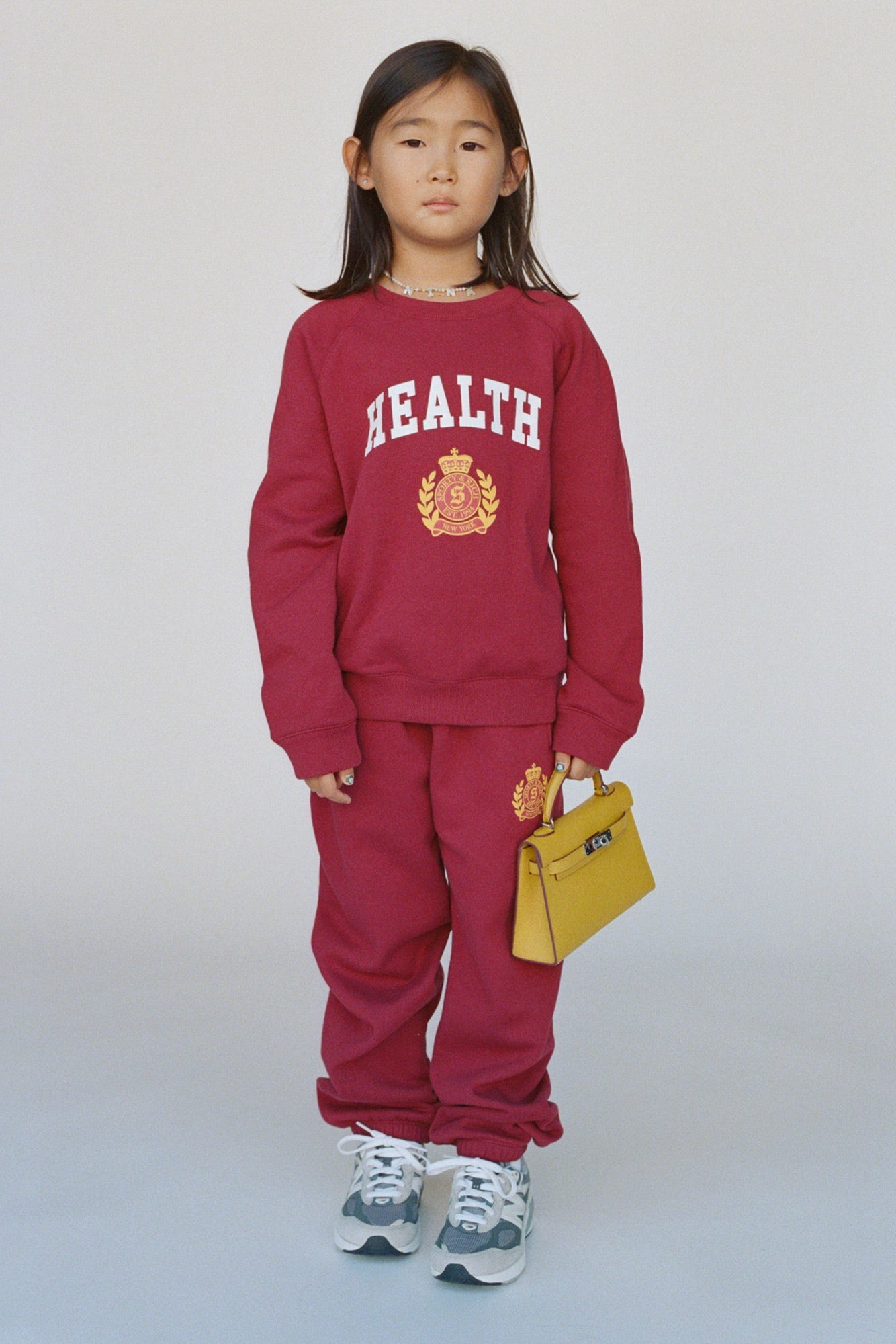 Pantalon de survêtement pour enfant NY Health Crest - Merlot