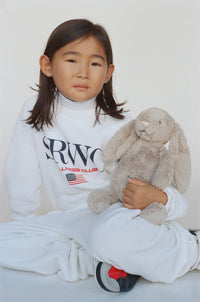 Pull à col rond pour enfant, motif nautique - Blanc