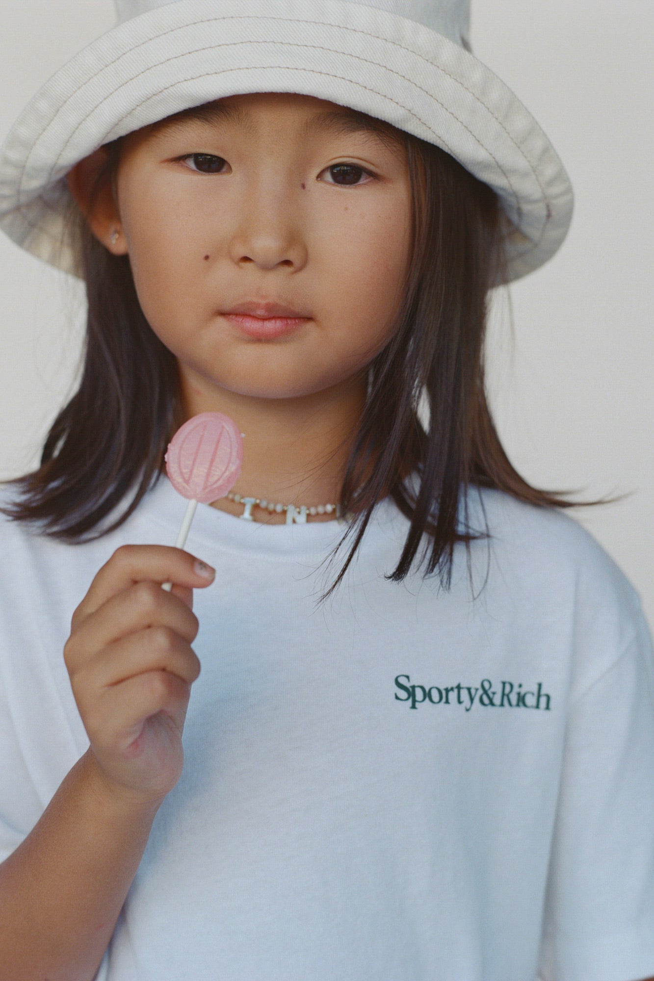 T-shirt enfant « Drink More Water » - Blanc/Vert forêt