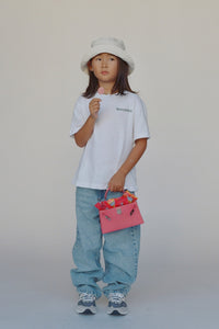 T-shirt enfant « Drink More Water » - Blanc/Vert forêt