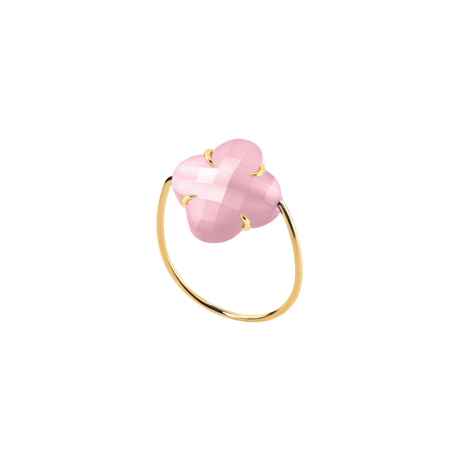 Bague Victoria en or jaune & Quartz - Rose