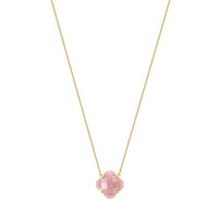 Collier Victoria en or jaune & Quartz - Rose
