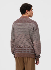AMARANTO JACQUARD CARDIGAN