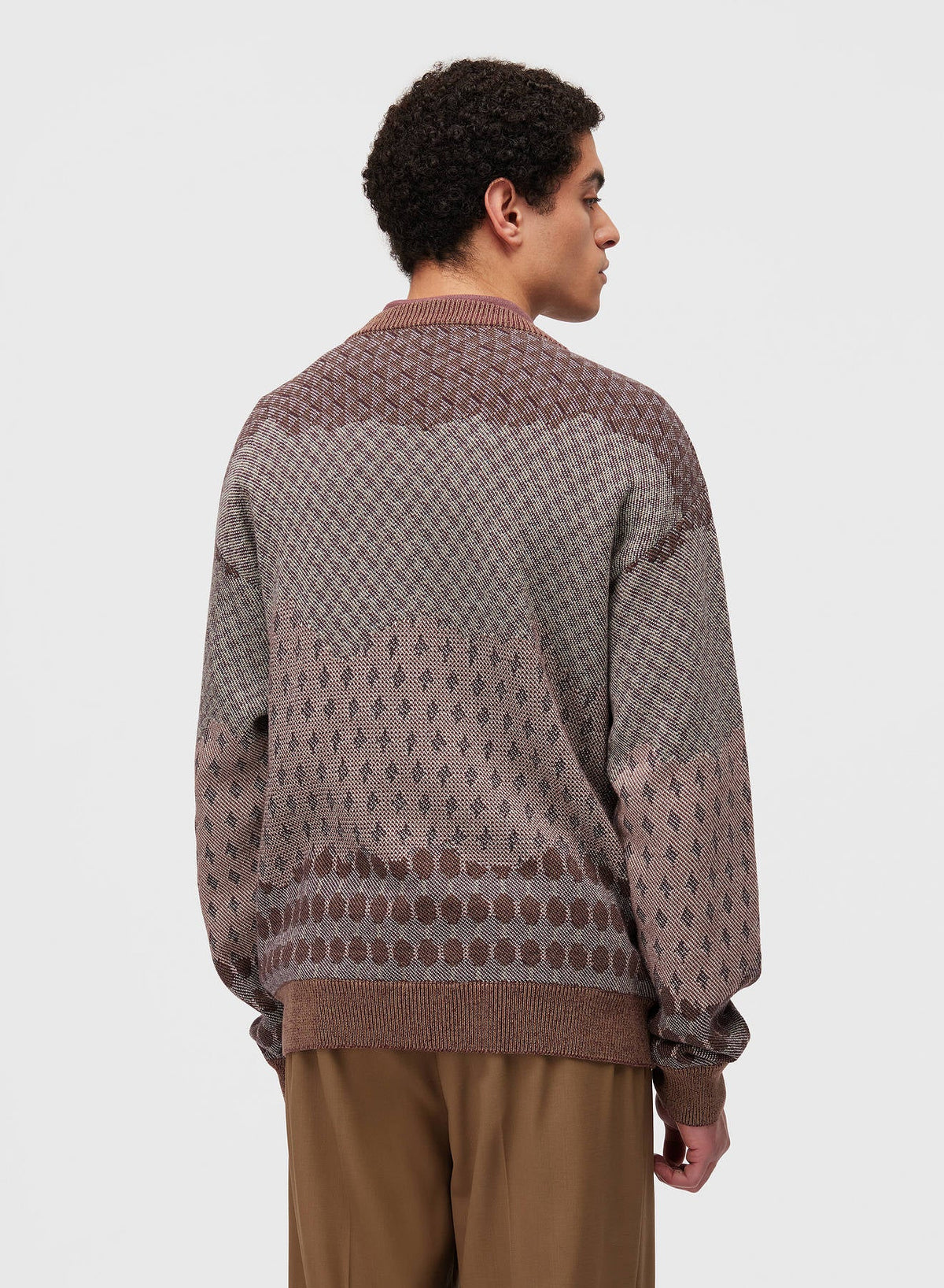 AMARANTO JACQUARD CARDIGAN