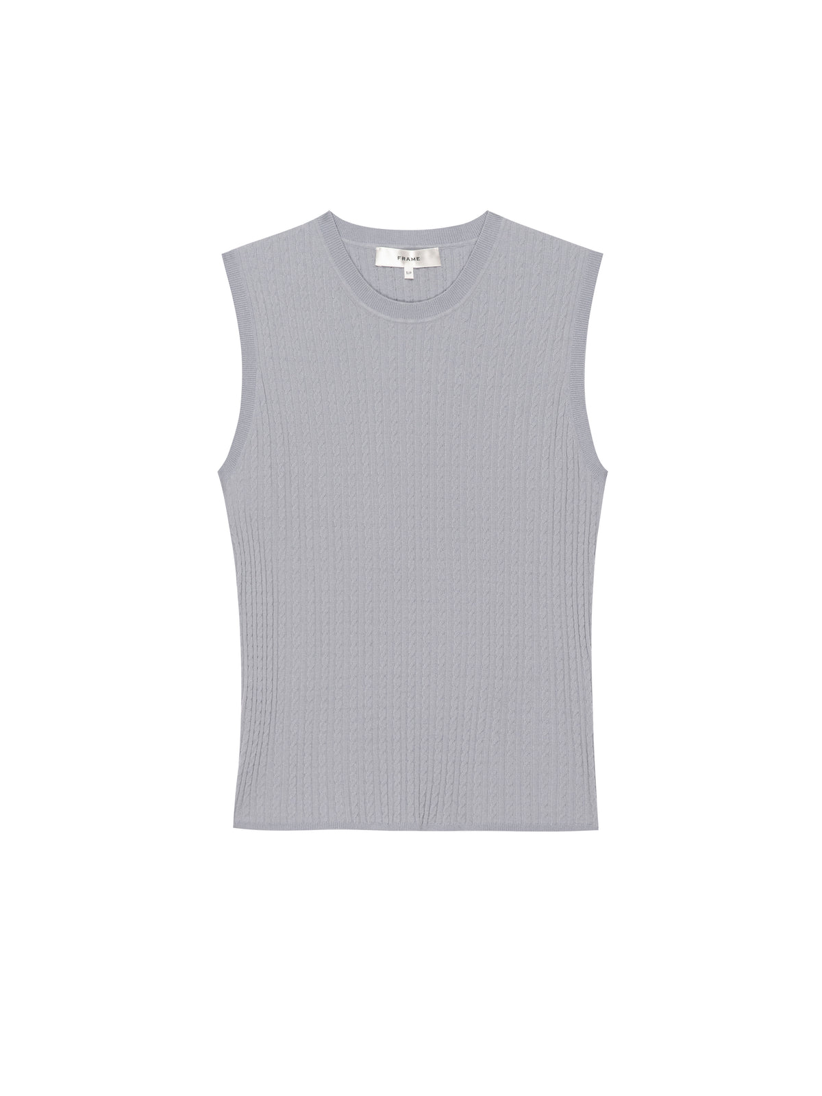 THE FINE CABLE TANKGREY BLUE