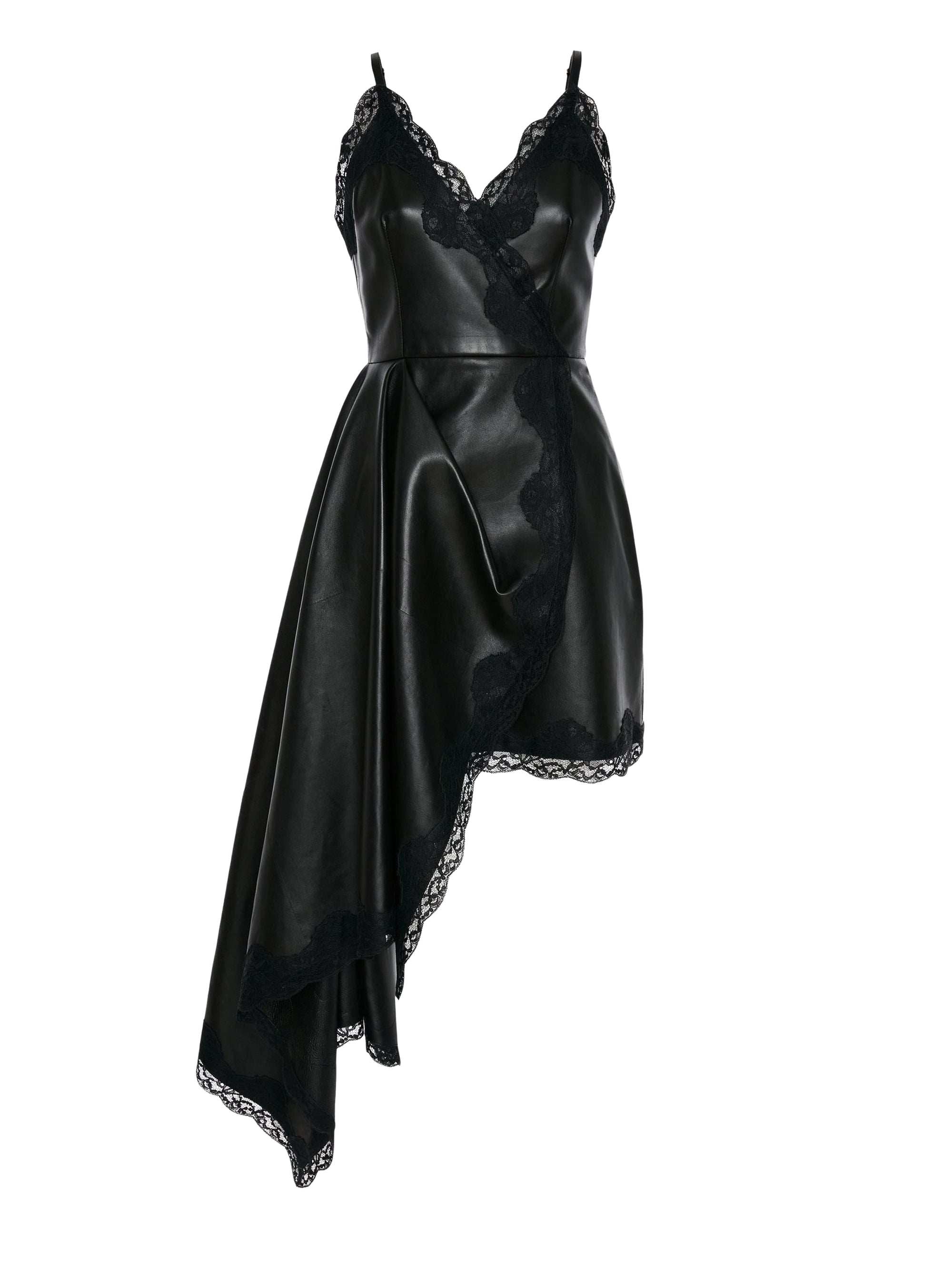 Robe avec fermeture éclair en cuir - Black