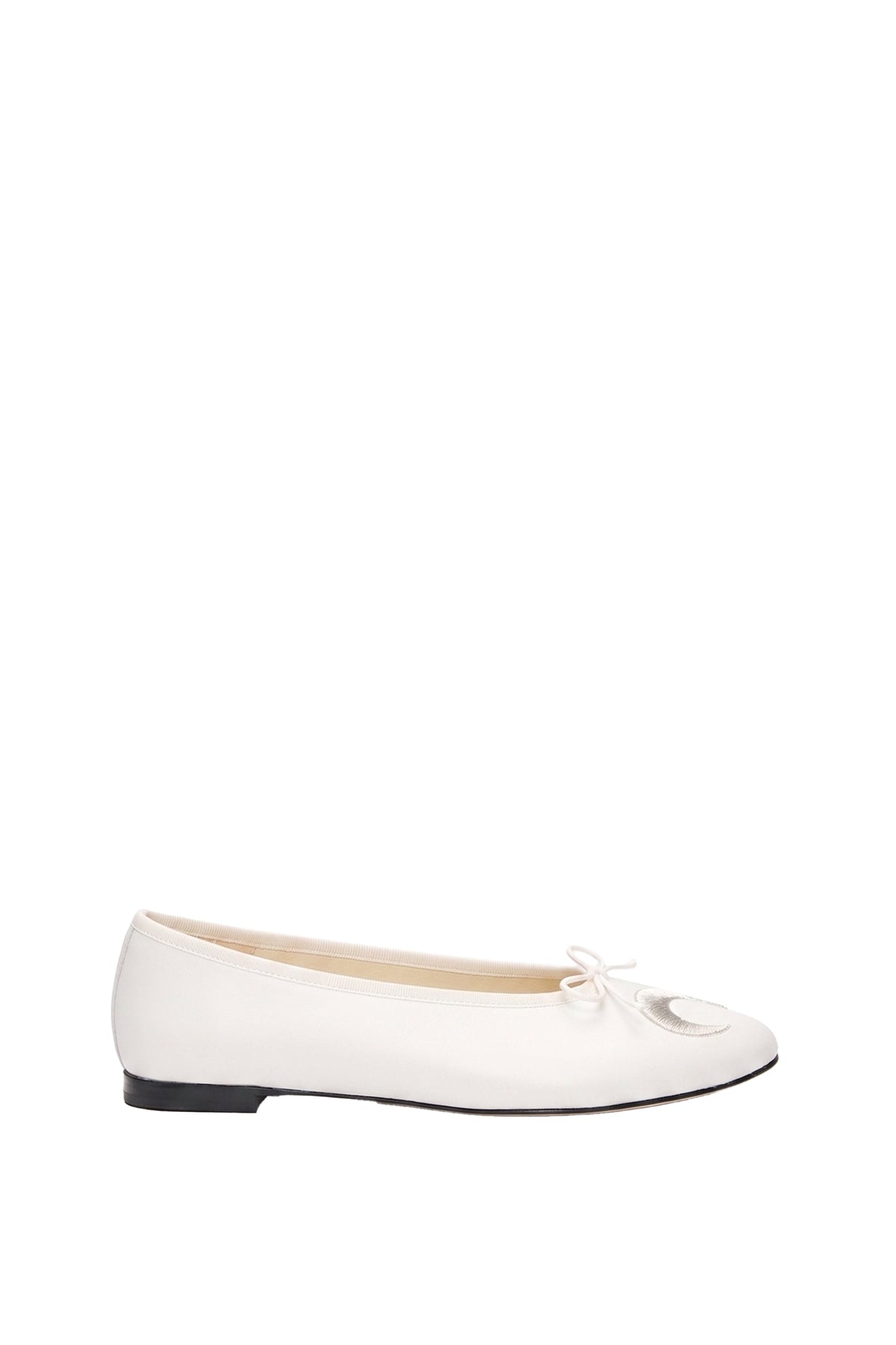 Ballerines Repetto x Marine Serre en cuir - White