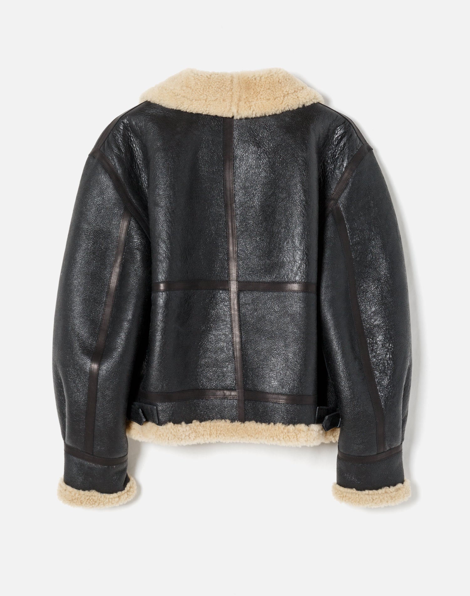 Leather aviator jacket - Black Leather