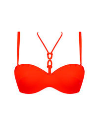 Grace Infinie bandeau bikini top - Orange Infini