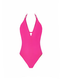 ZNOSTOCK_NEW_0qty refco_Tresses Fuschia Maillot une pièce - Tresses Fuschia