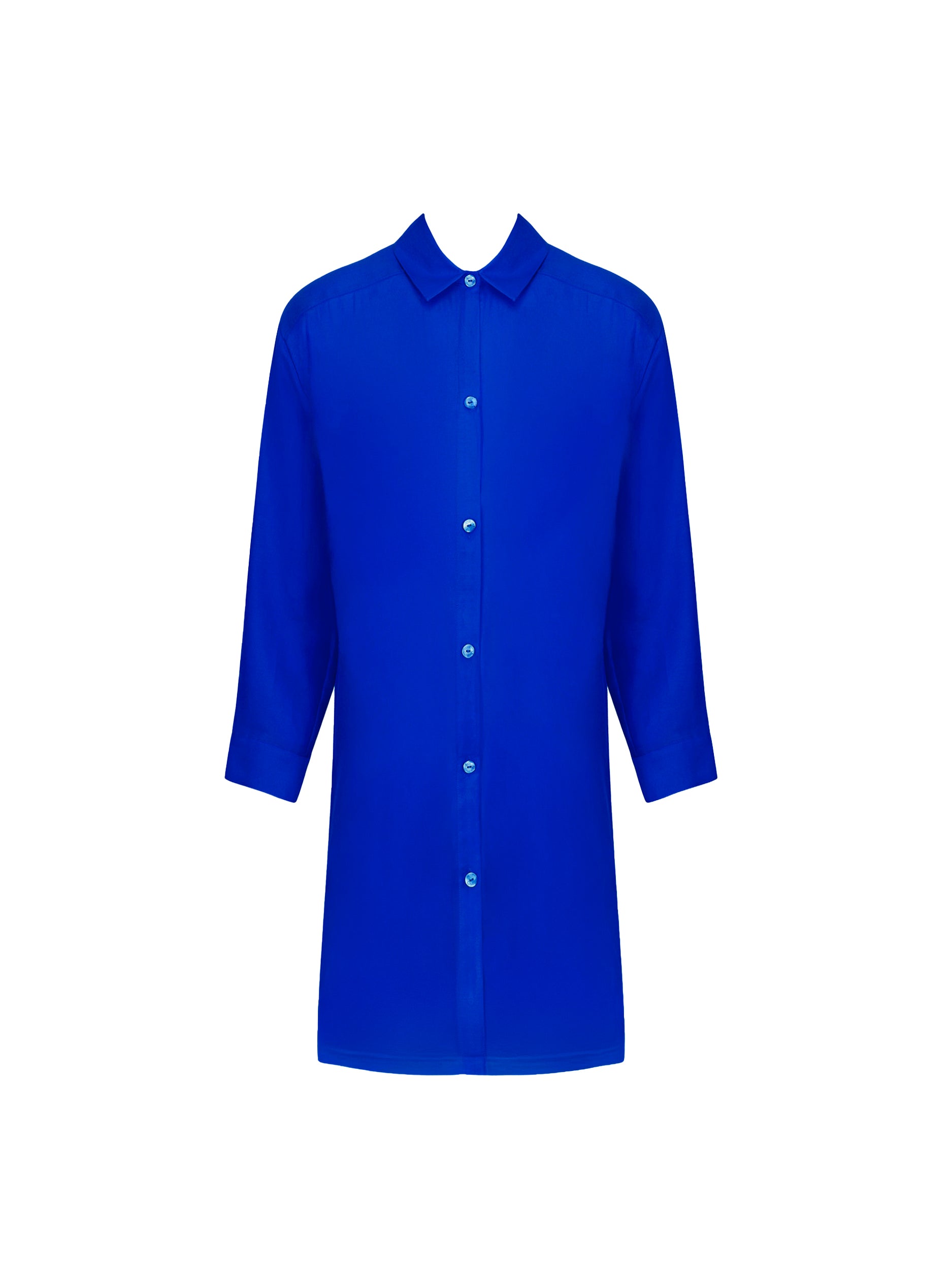 Grace Infinie silk blend shirt - Bleu Infini