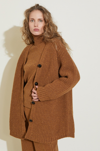 ZNOSTOCK_BEIGE CARDIGAN CAROTTE - Beige