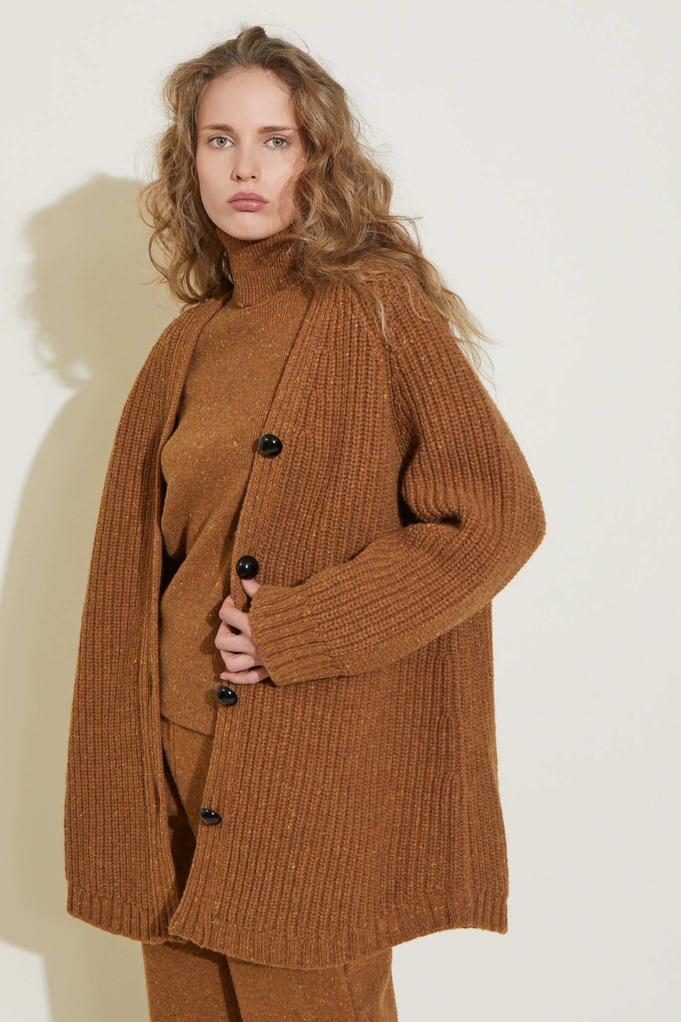 ZNOSTOCK_BEIGE CARDIGAN CAROTTE - Beige