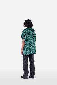 Poncho serviette à capuche unisex - Bright Green