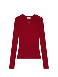 PREMIUM 7pcs NEW / PULL PRESSIONS EN MAILLE CÔTELÉE - Grenat