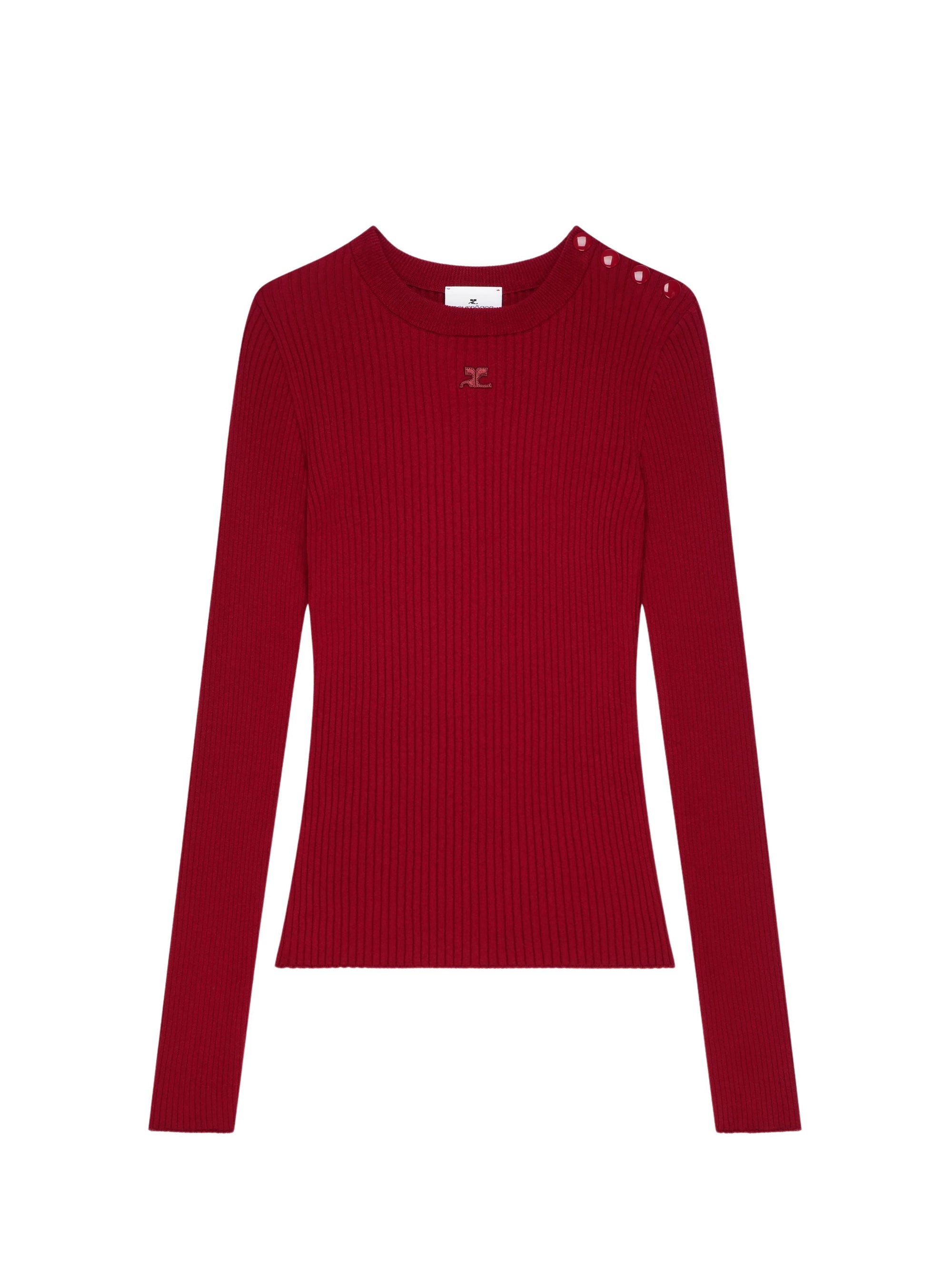 PREMIUM 7pcs NEW / PULL PRESSIONS EN MAILLE CÔTELÉE - Grenat