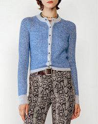 L'Emmylou wool cardigan - Kings Blue