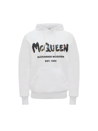 Hooded jumper with logo - White Mix
