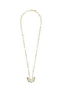 Collier orné de pierres - Vert d'Eau