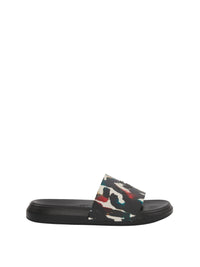 Mules à imprimé - White Multicolor
