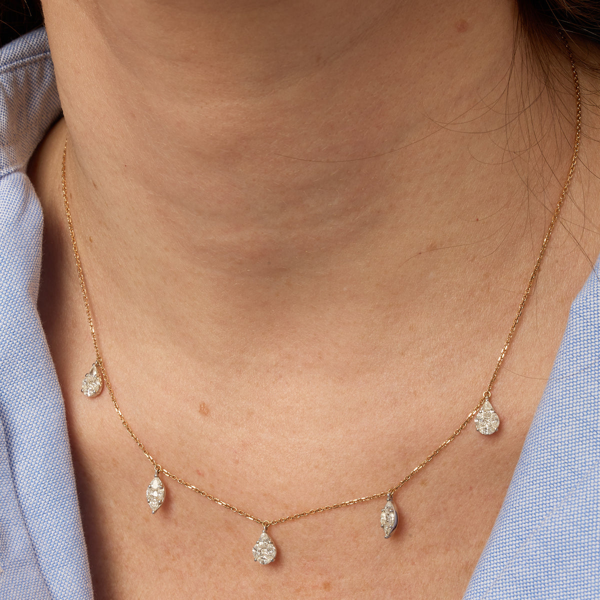 PT1_PrixTroca:2315€_VentesTroca:0_QtyTroca:1_ST:0%_Collier Marquise en Or rose 18K serti de diamants - Rose