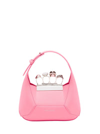 Sac The Jewelled en cuir - Fluo Pink