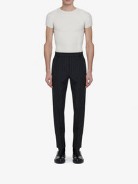 Pantalon slim en laine - Black & White