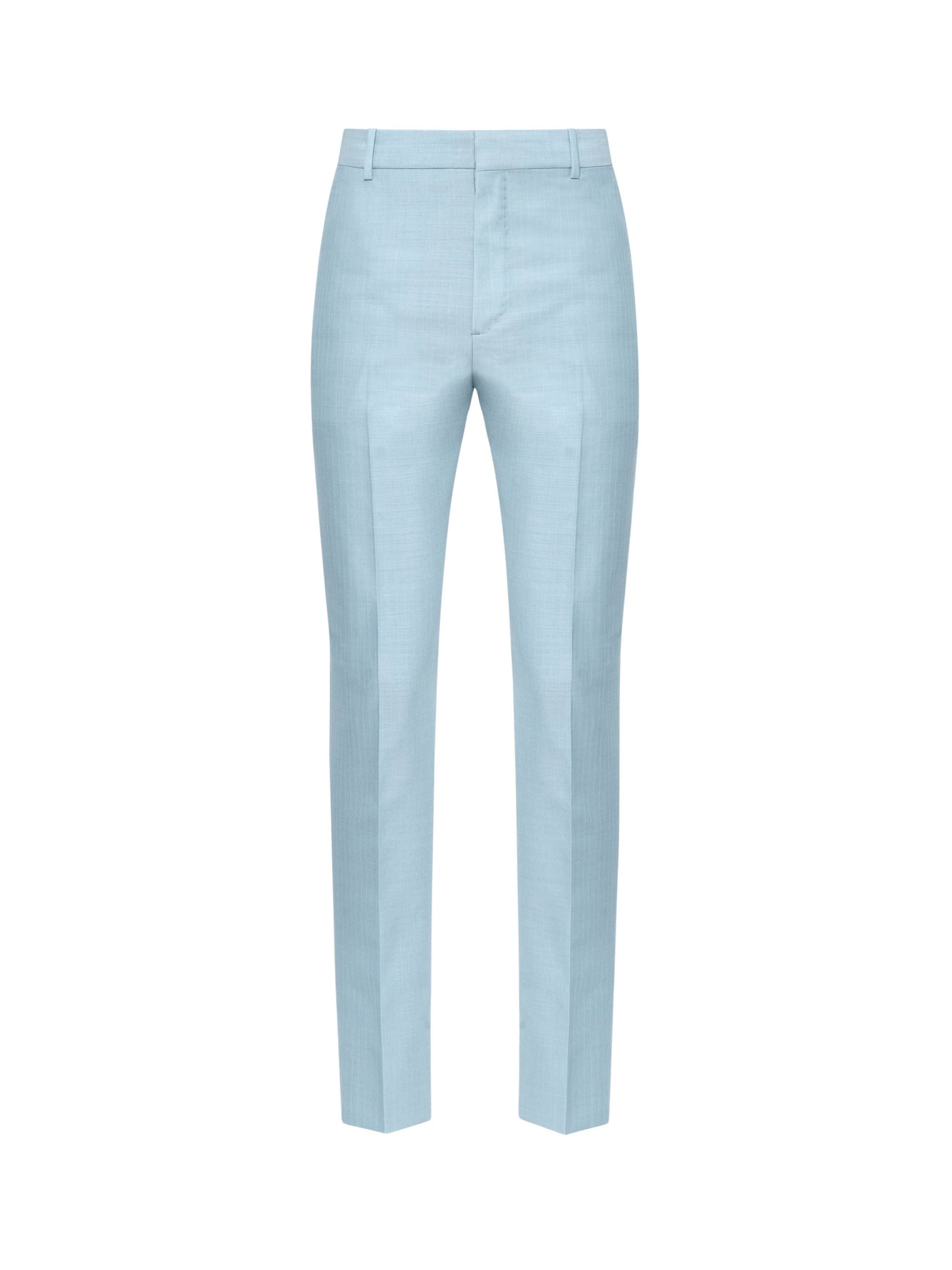 Pantalon slim en laine - Pale Blue Blue