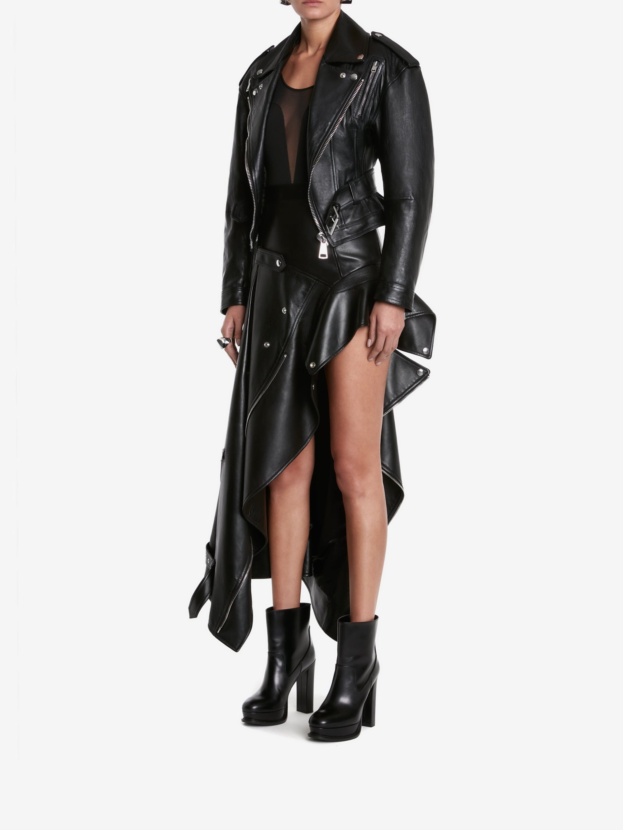 Bottines à plateforme 120 en cuir - Black