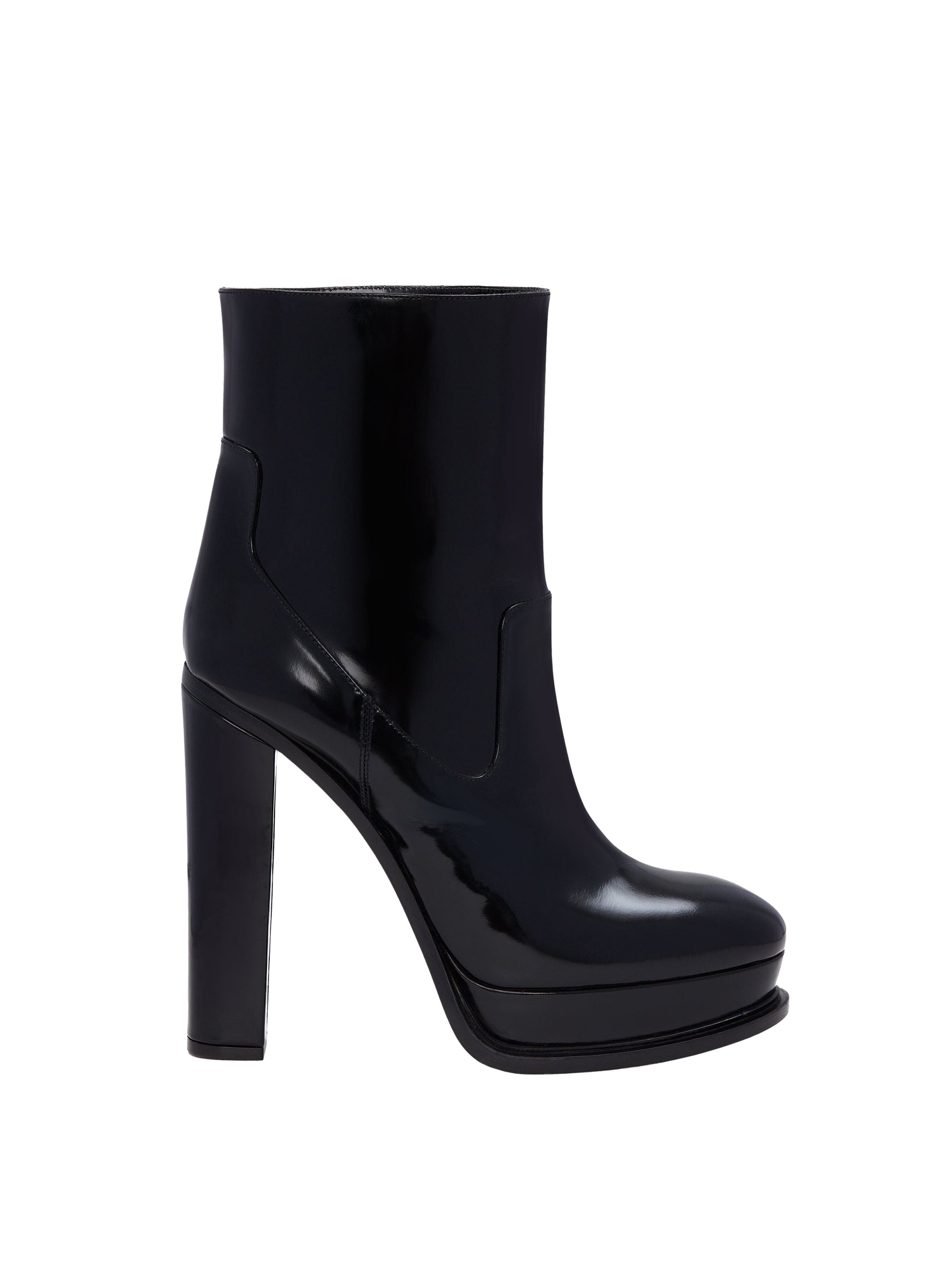 Bottines à plateforme 120 en cuir - Black