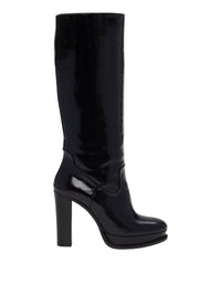 Bottes à plateforme 120 en cuir - Black