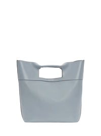 Petit sac The Square en cuir - Dove Grey