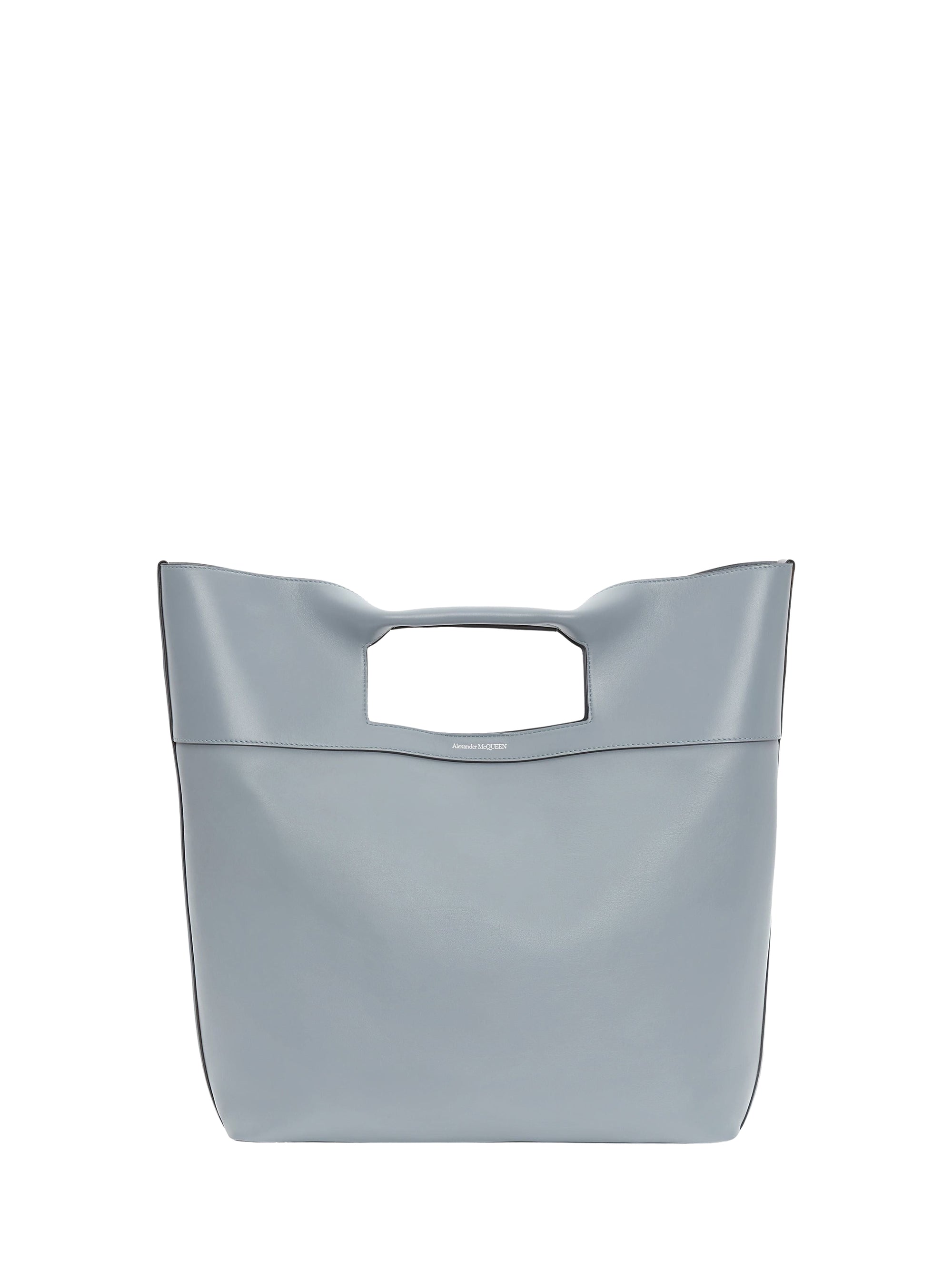 Petit sac The Square en cuir - Dove Grey