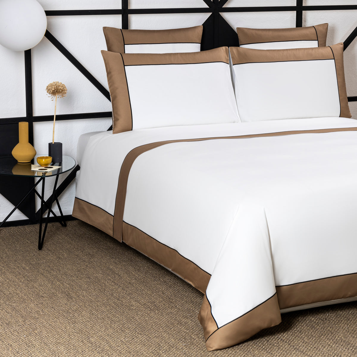 LINEAR / DOUBLE KING PARURE HOUSSE DE COUETTE AVEC 2 TAIE D'OREILLER 50X80