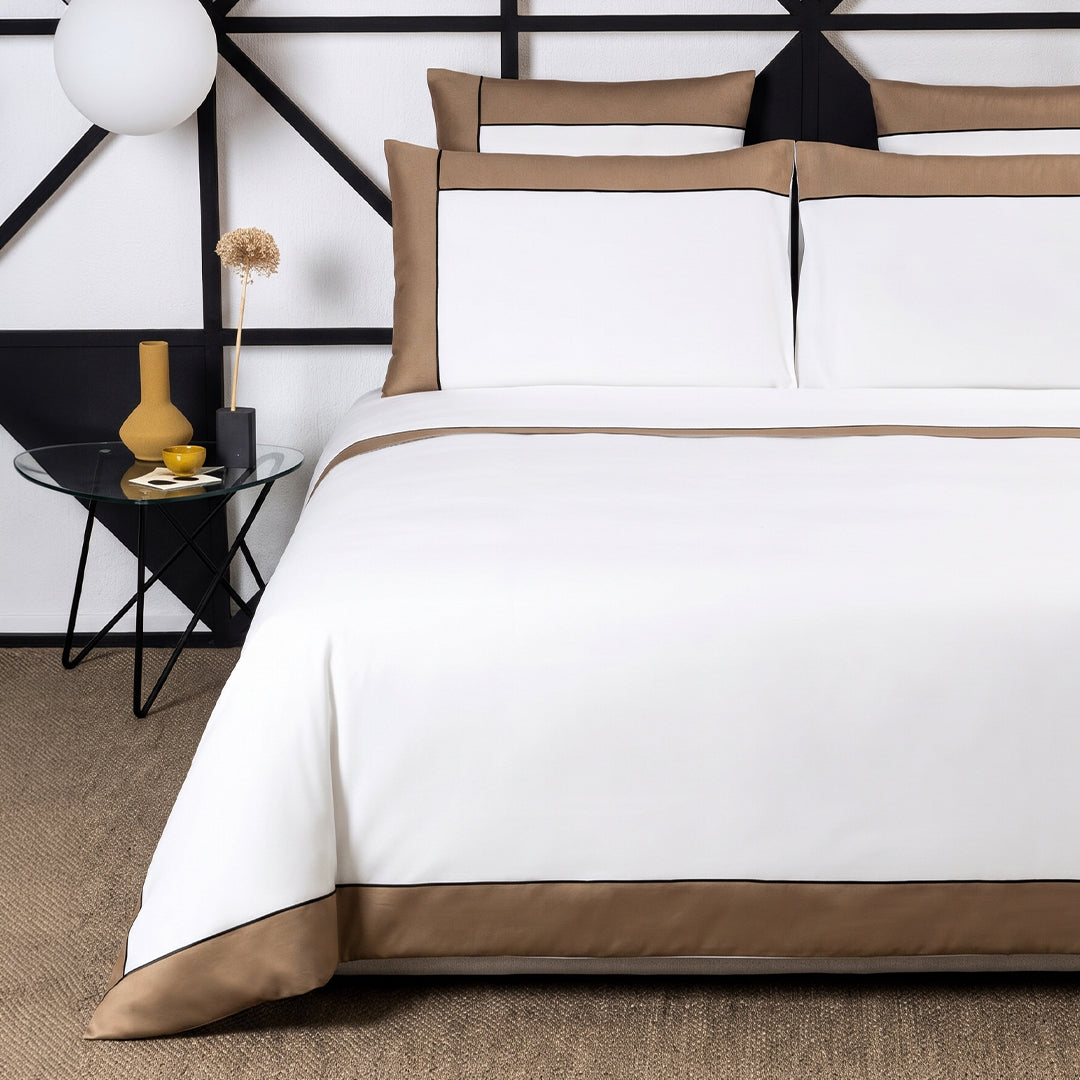 Housse de couette Linear en coton - Milk & Teak
