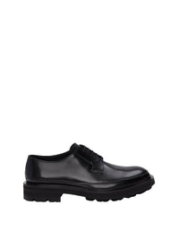 Low-top leather trainers - Black